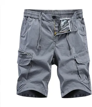 Mens Shorts Casual Big and Tall Outdoor Cargo Shorts Expandable Waist Water Resistant Quick Dry Fishing Hiking Shorts