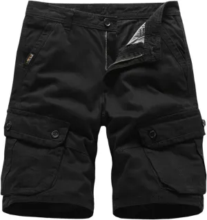 Men's Summer Plus Size Cargo Shorts with Multi-Pockets Relaxed Fit Beach Outdoors Work Trousers Short Pants