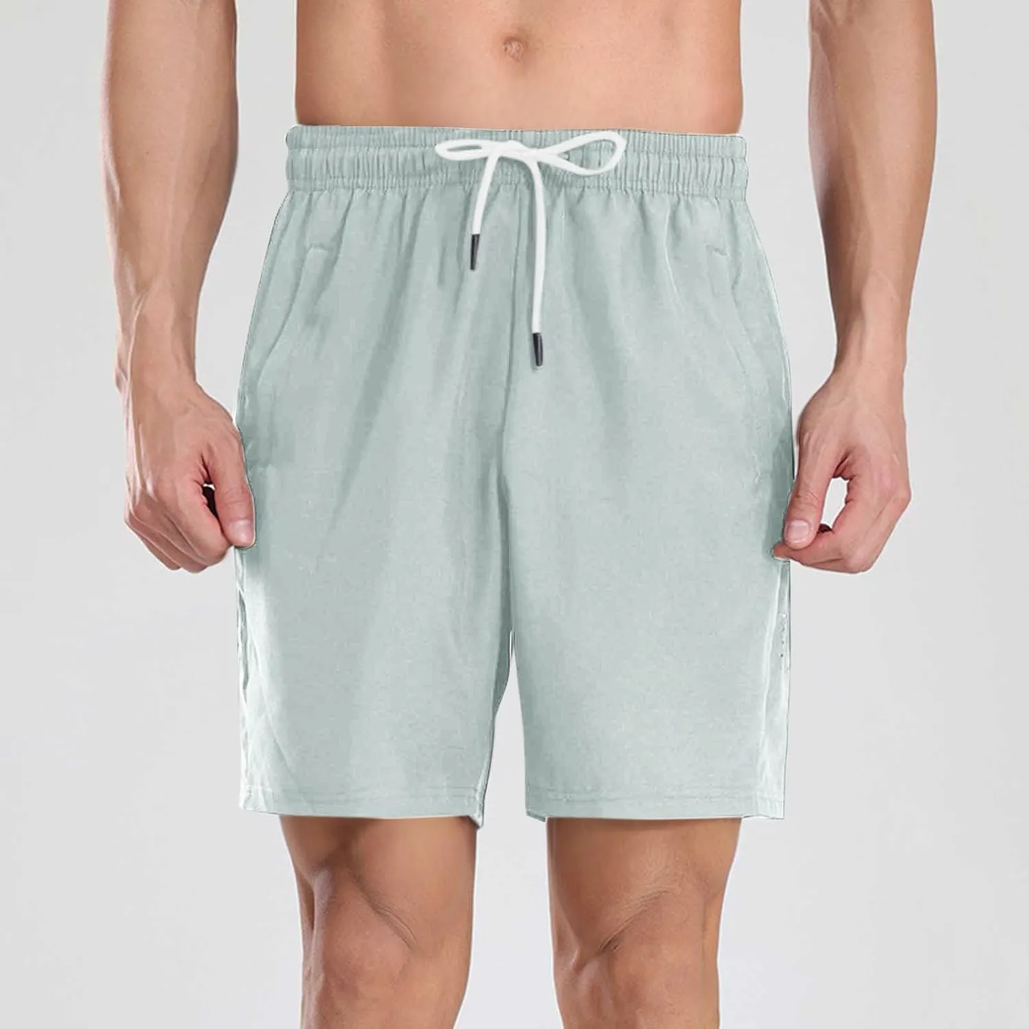 Men's Sweat Shorts Baggy Drawstring Elastic Waist Gym Workout Running Athletic Shorts Quick Dry Casual Joggers Pants