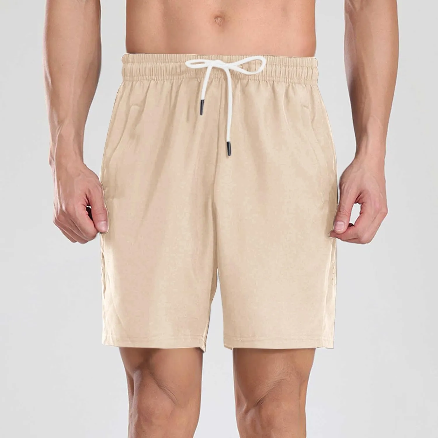 Men's Sweat Shorts Baggy Drawstring Elastic Waist Gym Workout Running Athletic Shorts Quick Dry Casual Joggers Pants