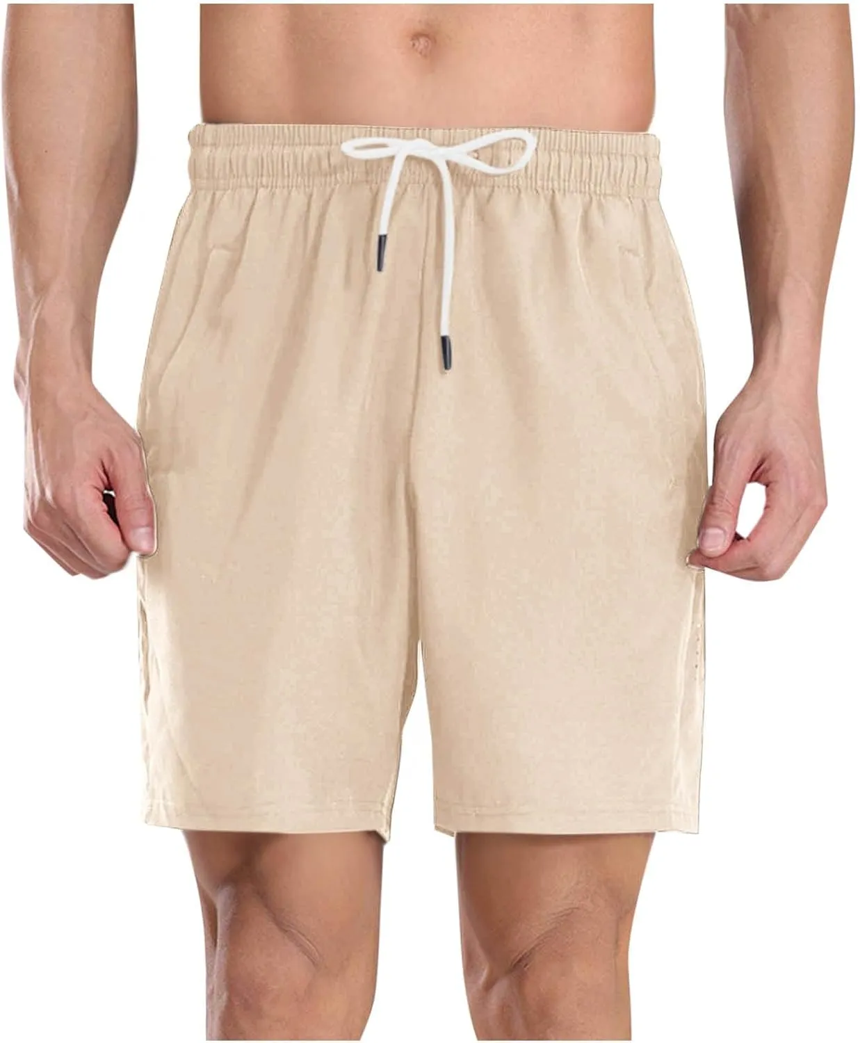 Men's Sweat Shorts Baggy Drawstring Elastic Waist Gym Workout Running Athletic Shorts Quick Dry Casual Joggers Pants