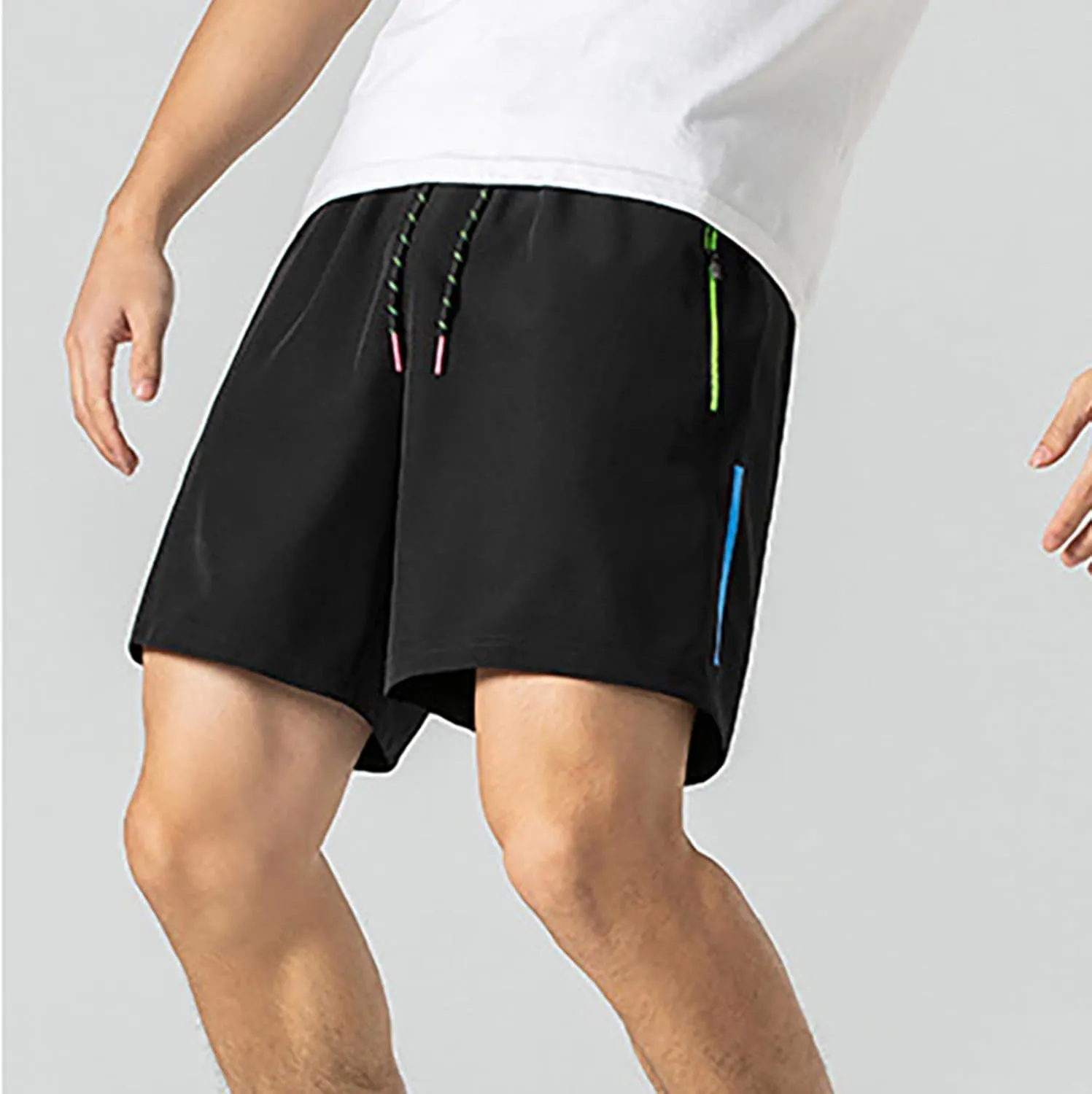 Mens Sweat Shorts Summer Casual Lightweight Breathable Quick Dry Athletic Fitness Loose Comfort Shorts