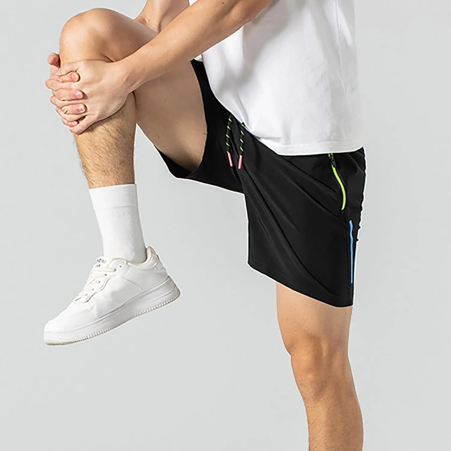 Mens Sweat Shorts Summer Casual Lightweight Breathable Quick Dry Athletic Fitness Loose Comfort Shorts