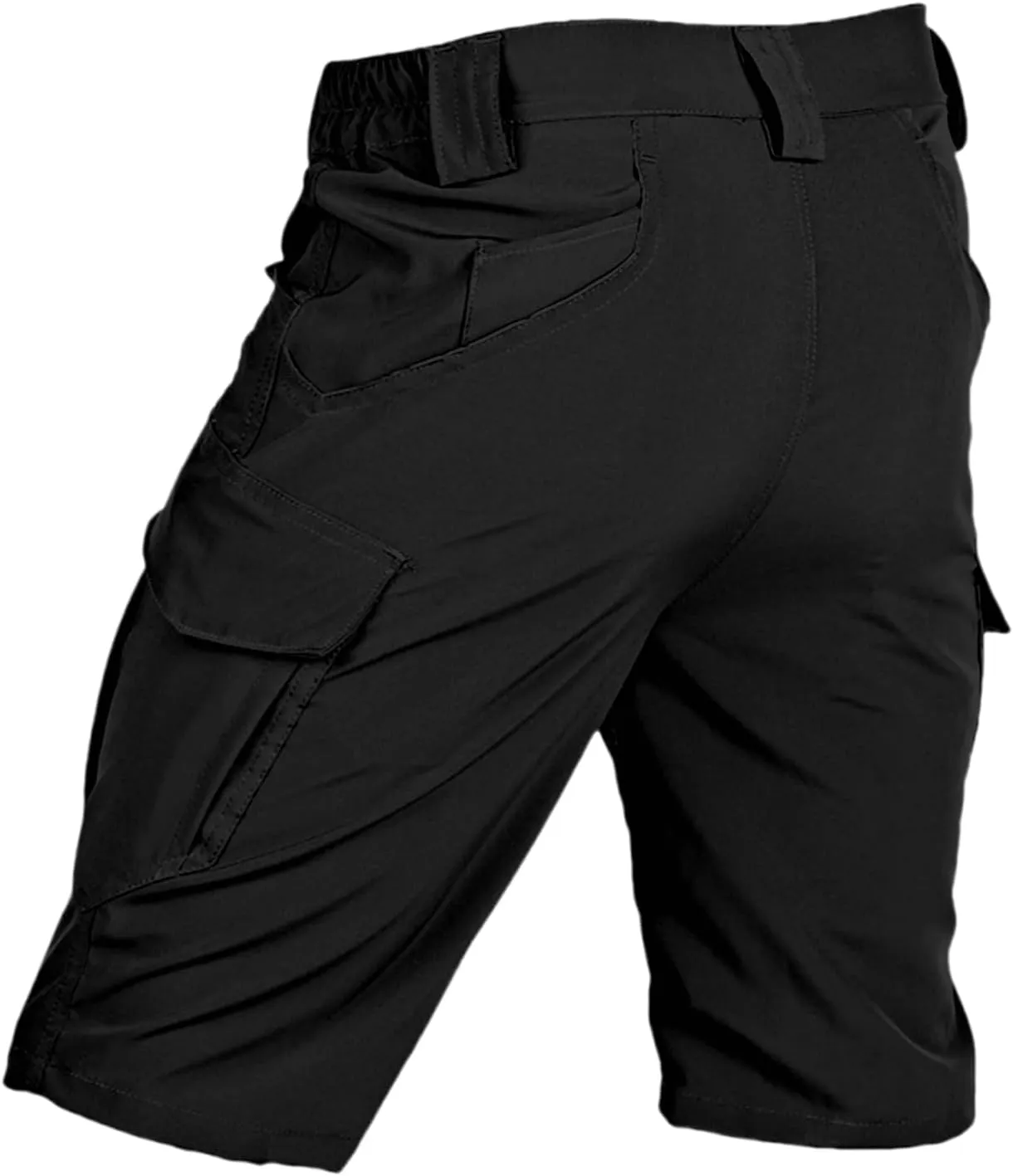 Men's Tactical Cargo Shorts Quick Dry Lightweight Hiking Short Solid Color Stretch Breathable Pant with Multi Pockets
