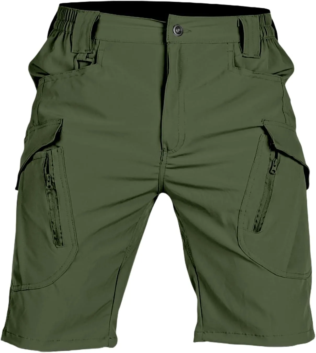 Men's Tactical Cargo Shorts Quick Dry Lightweight Hiking Short Solid Color Stretch Breathable Pant with Multi Pockets