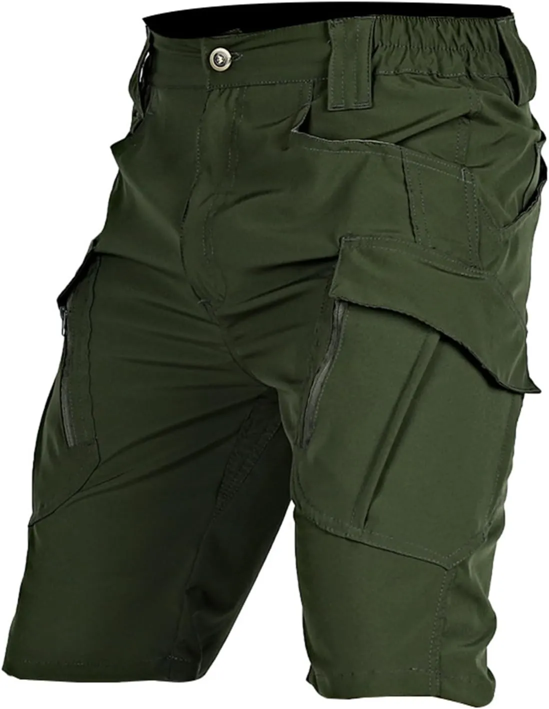 Men's Tactical Cargo Shorts Quick Dry Lightweight Hiking Short Solid Color Stretch Breathable Pant with Multi Pockets