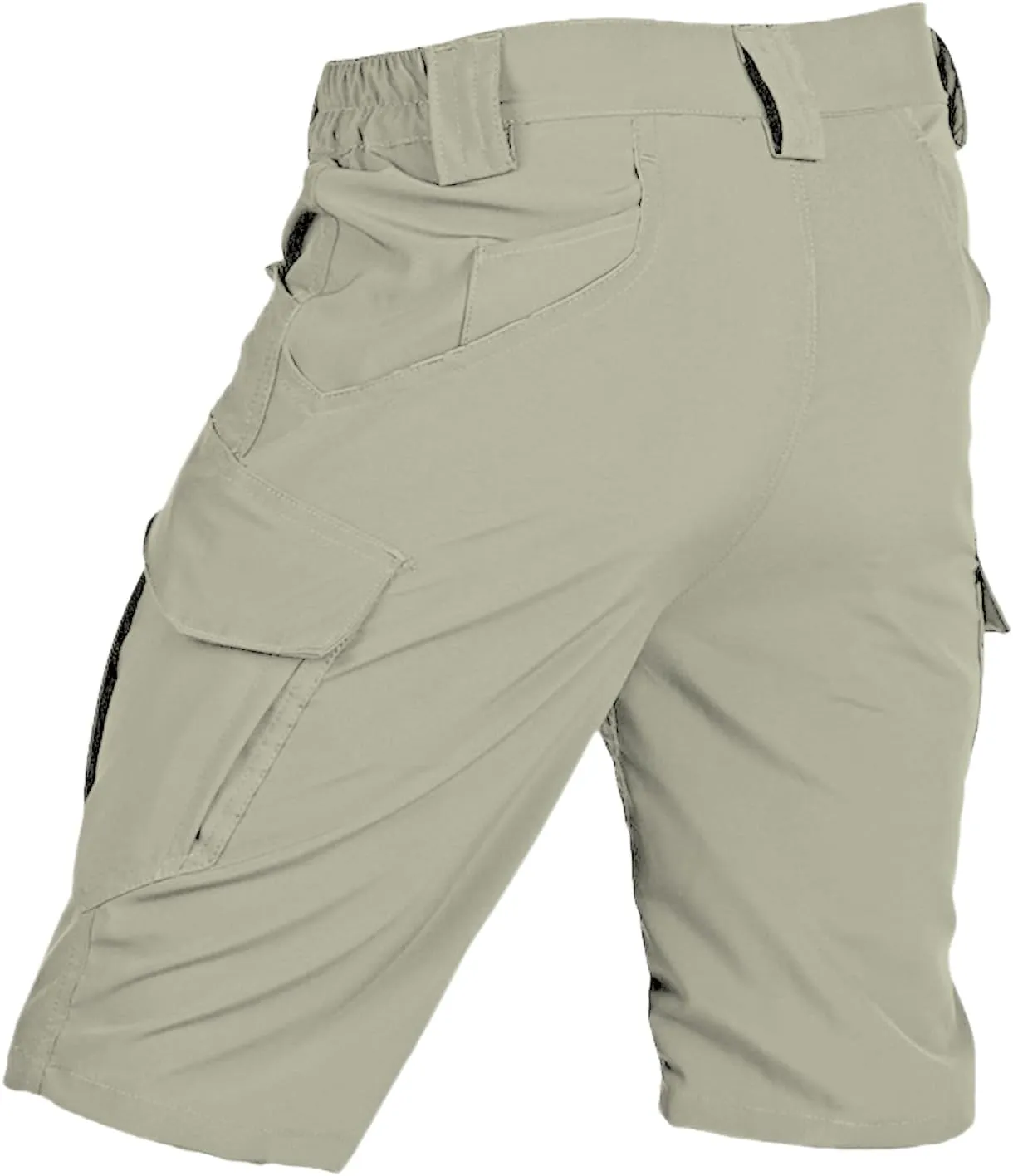 Men's Tactical Cargo Shorts Quick Dry Lightweight Hiking Short Solid Color Stretch Breathable Pant with Multi Pockets