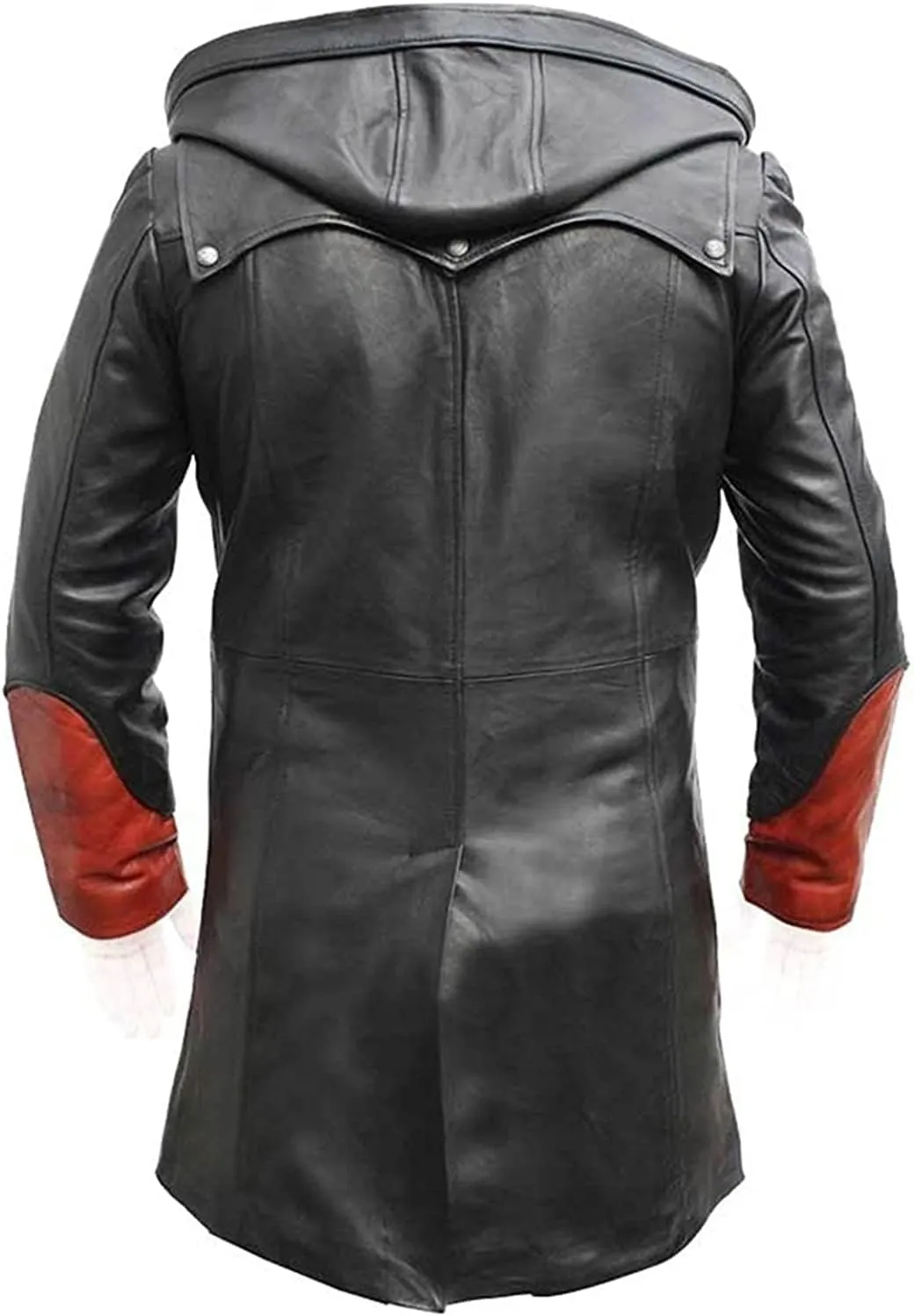 Men's Trench Coat Maroon Leather Coat Synthetic Leather