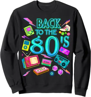 Men's Women's Kids Vintage Retro Back To 80's Graphic Design Sweatshirt