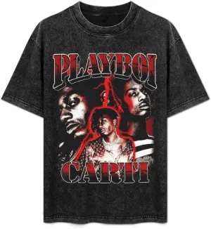 Mens WomensVintage Oversized Casual Drop Shoulder Short Sleeve T Shirt Top