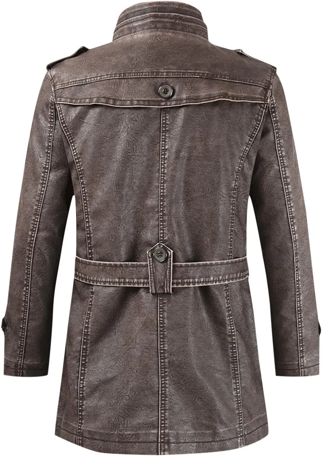 Men's Wool Blend Pea Coat Hooded Zipper Warm Cardigan Knitted Coat Jacket Notched Lapel Belt Fall Windproof Coat