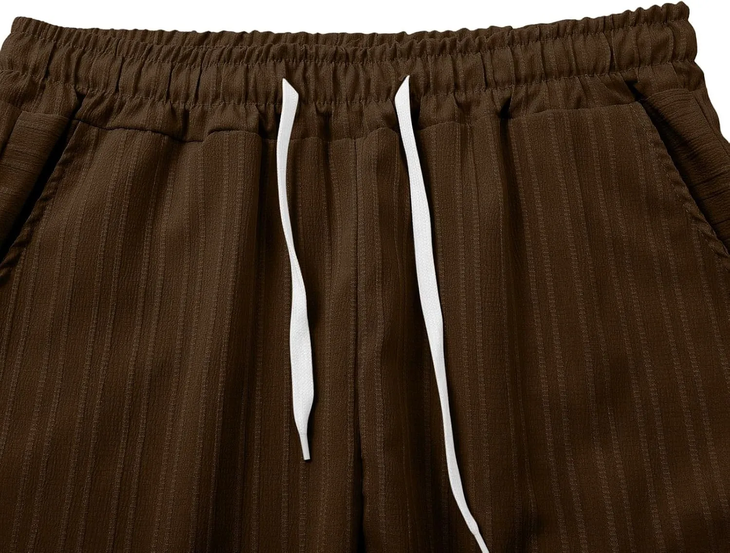 Mens Workout Shorts Elastic Waist Comfy Cargo Short Pants with Multiple Pockets Drawstring Flowy Casual Shorts