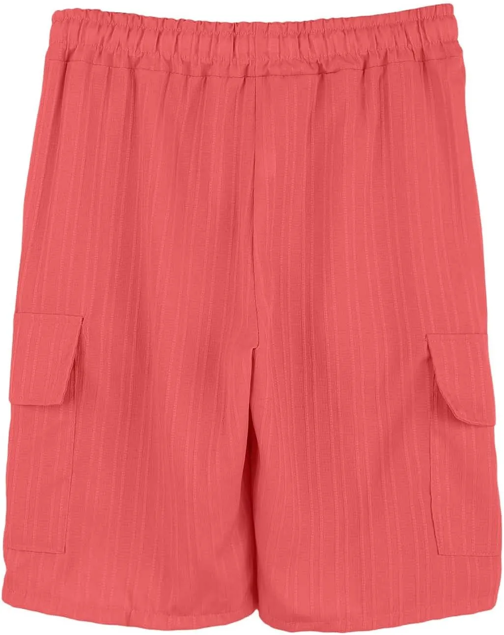 Mens Workout Shorts Elastic Waist Comfy Cargo Short Pants with Multiple Pockets Drawstring Flowy Casual Shorts