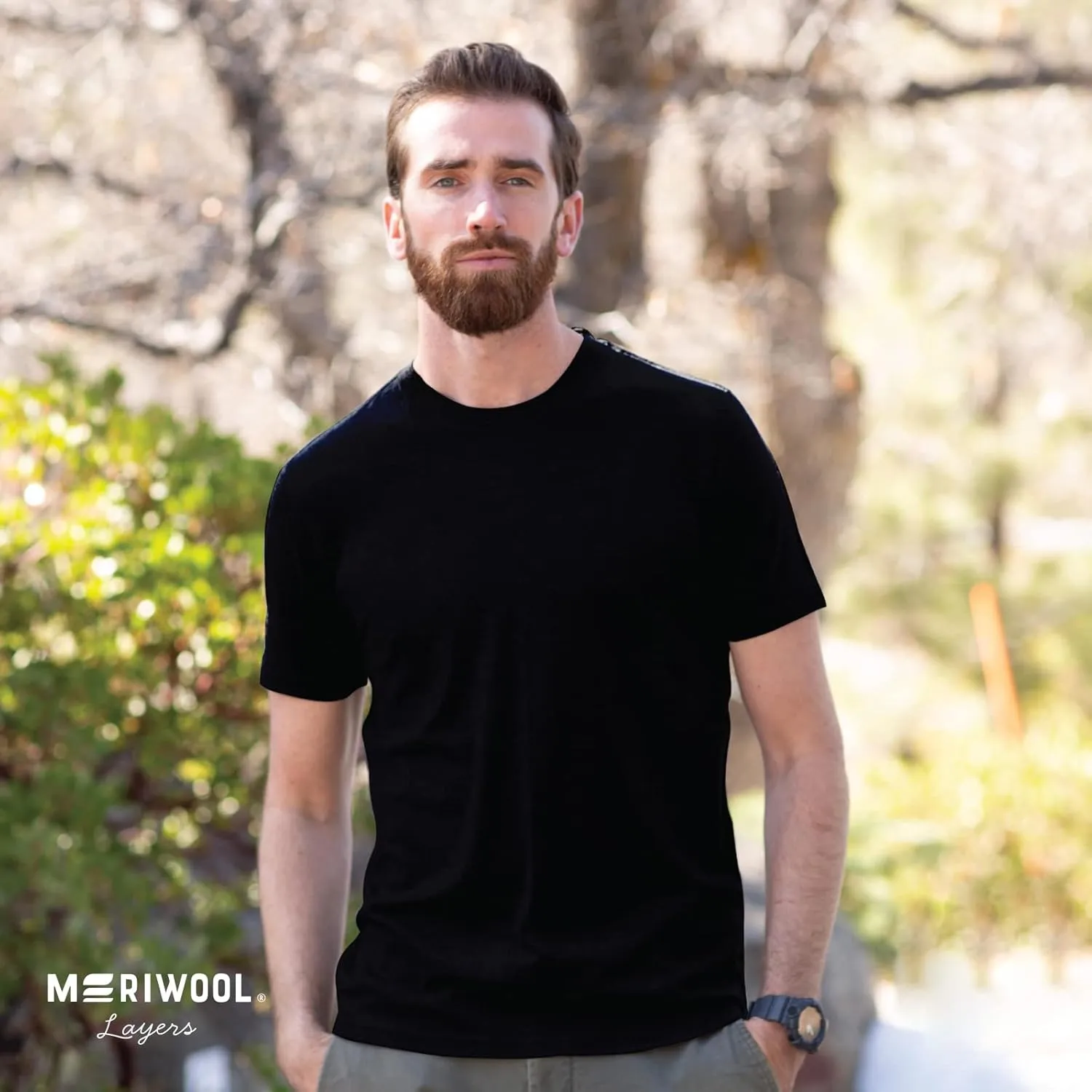 MERIWOOL Men’s Merino Wool Short Sleeve T Shirt Lightweight Base Layer