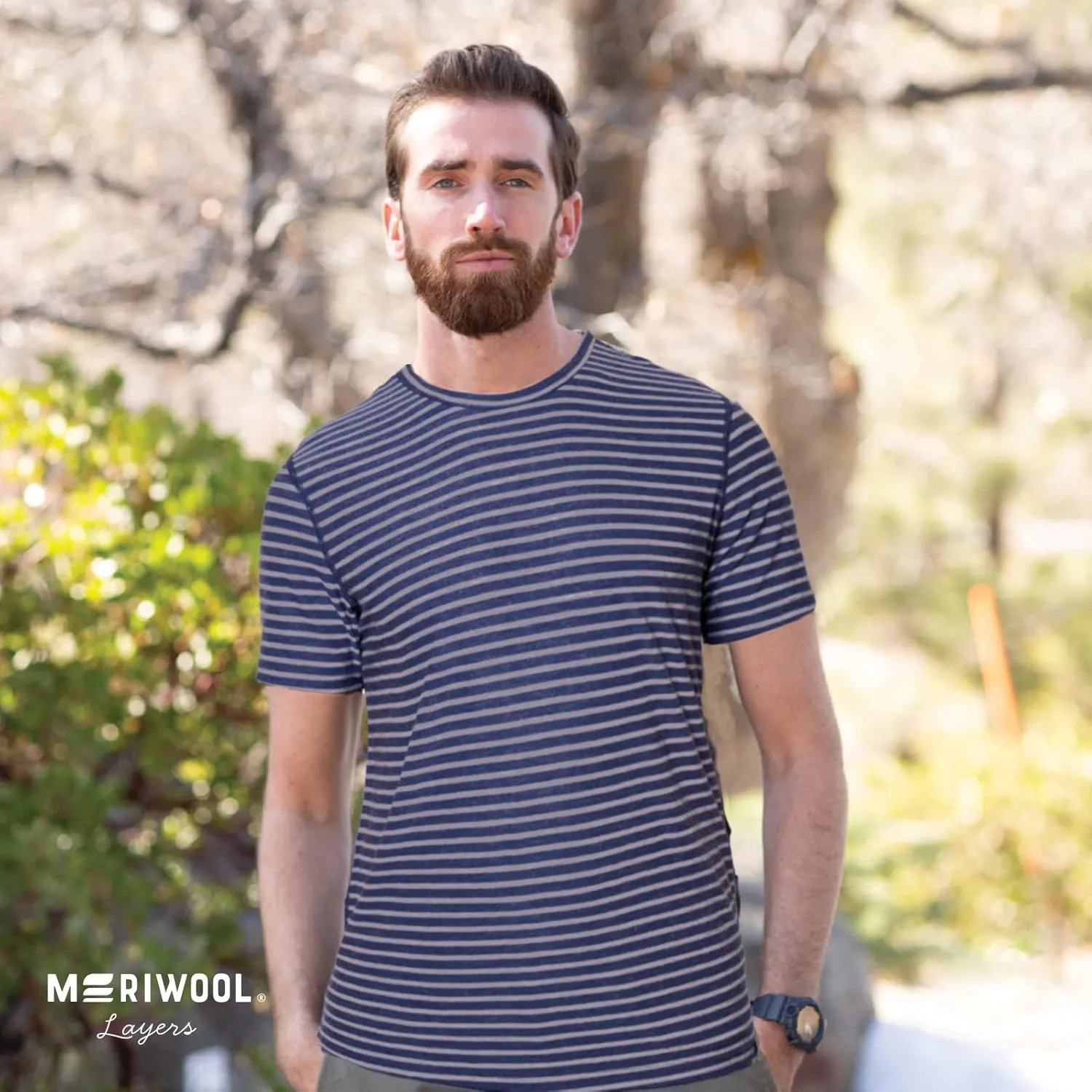 MERIWOOL Men’s Merino Wool Short Sleeve T Shirt Lightweight Base Layer