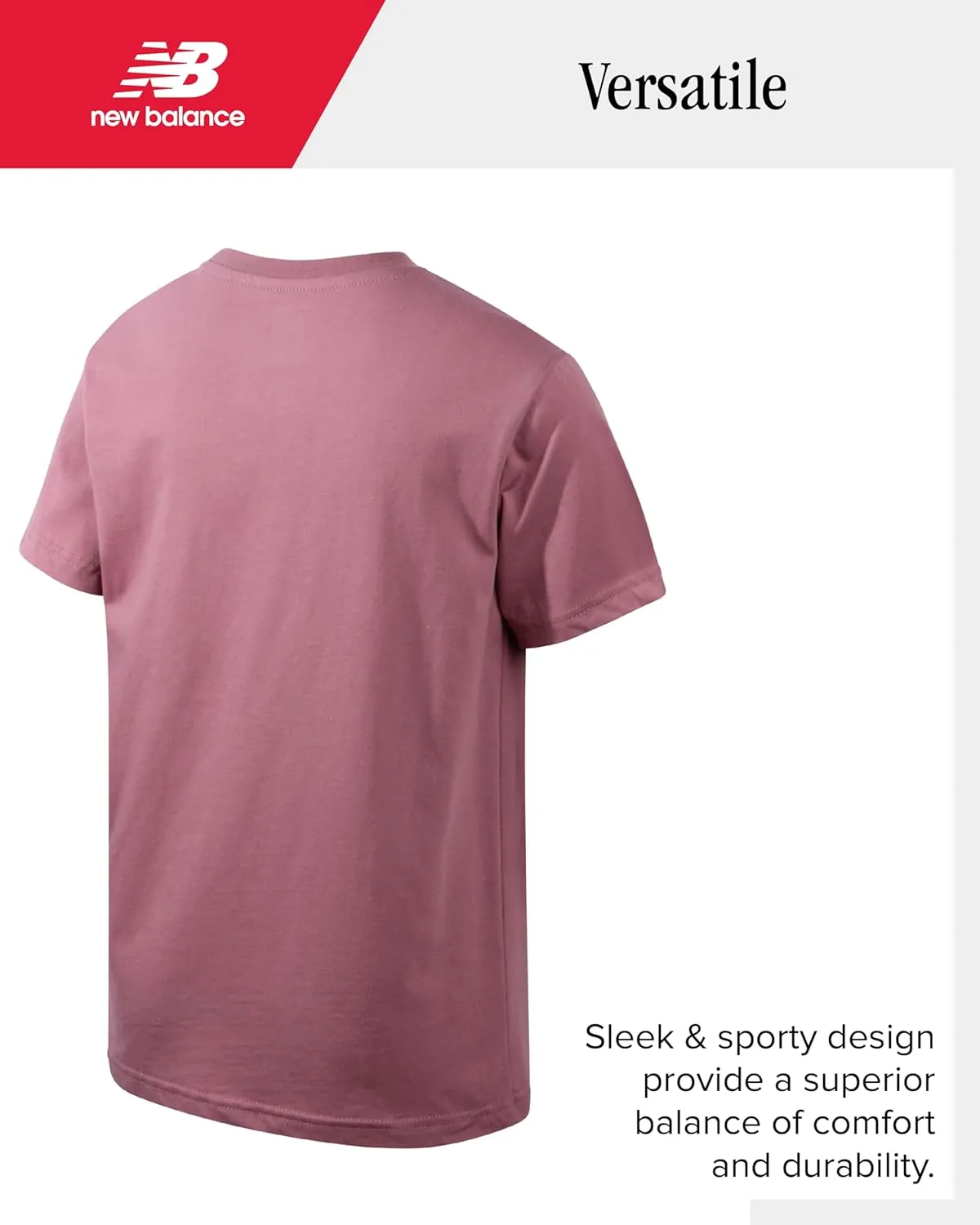 New Balance Boys T-Shirt - Classic Cotton Active T-Shirt for Boys - Kids Youth Crewneck Short Sleeve Shirt (8-20)
