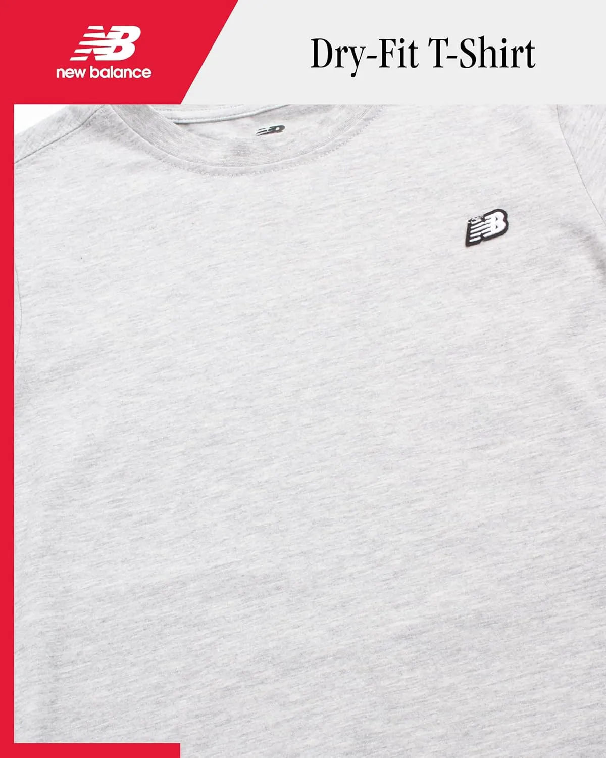 New Balance Boys T-Shirt - Classic Cotton Active T-Shirt for Boys - Kids Youth Crewneck Short Sleeve Shirt (8-20)