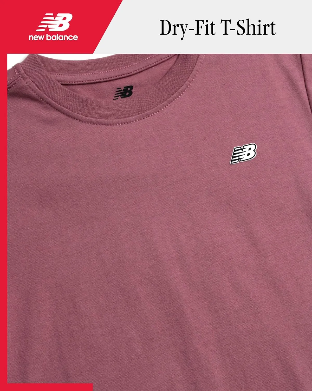 New Balance Boys T-Shirt - Classic Cotton Active T-Shirt for Boys - Kids Youth Crewneck Short Sleeve Shirt (8-20)