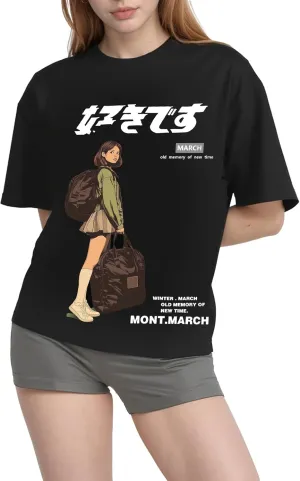 Oversized Graphic Tshirts for Women Vintage Tees Streetwear Unisex Cute Harajuku Top
