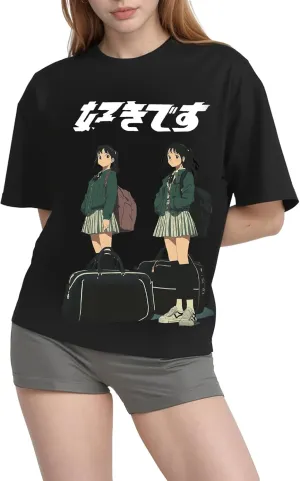 Oversized Graphic Tshirts for Women Vintage Tees Streetwear Unisex Cute Harajuku Top