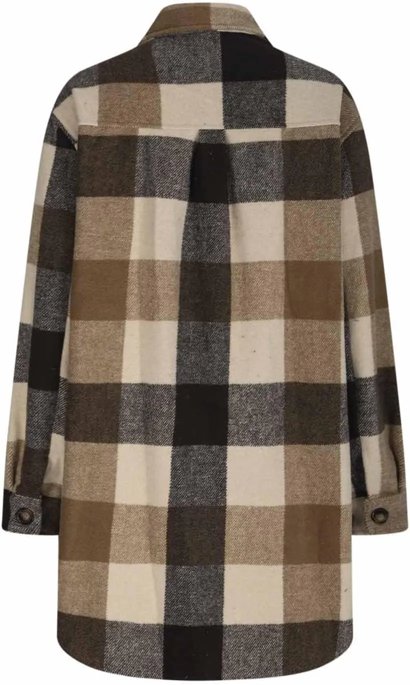 Plaid Trench Coat Women Single Breasted Pea Coat Wool Blend Long Coat Vintage Trench Coats Falll Winter Outfits