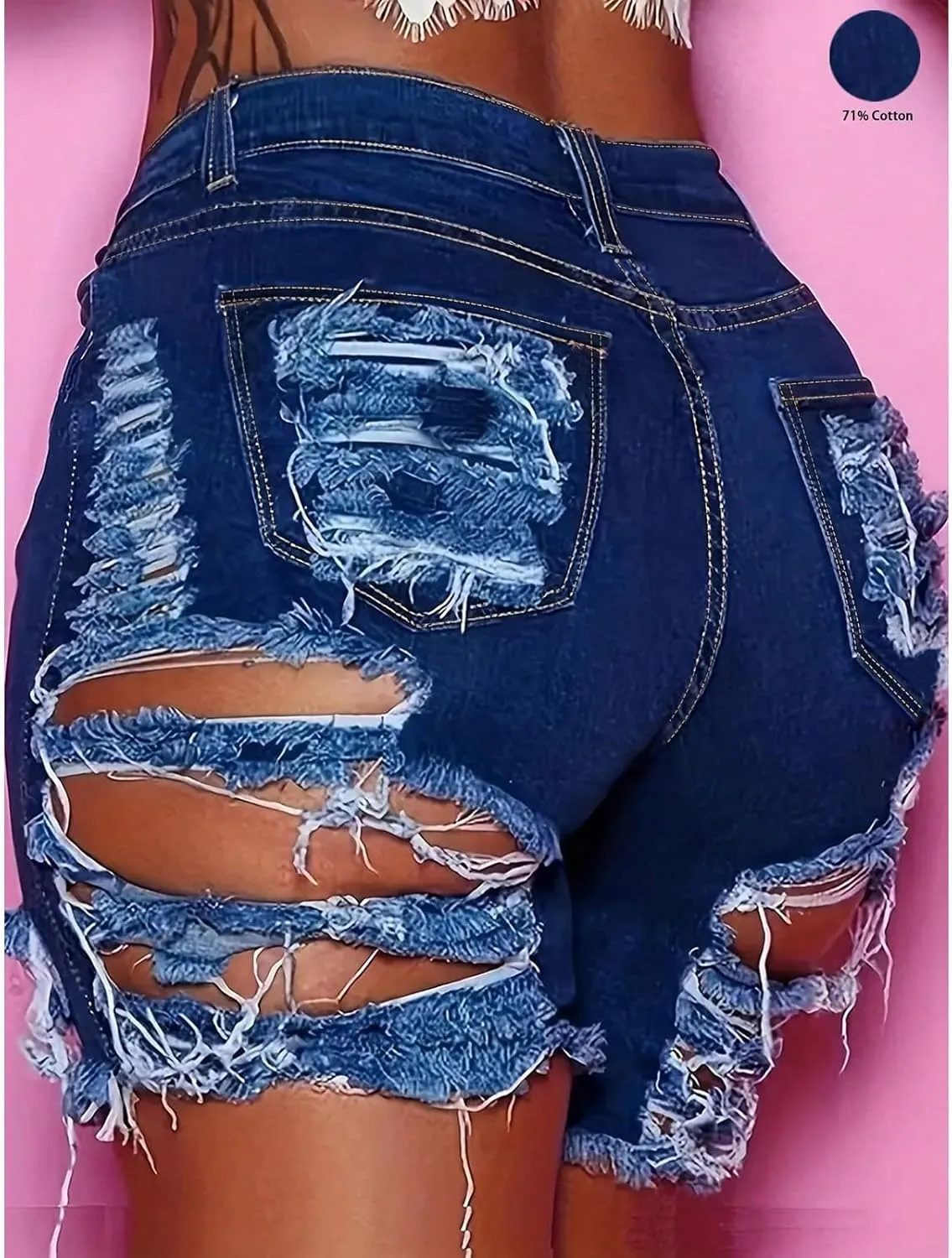 Plus Size Jean Shorts for Curvy Women Sexy Raw Hem Distressed Jean Shorts Stretchy Casual Ripped High Waisted Jorts