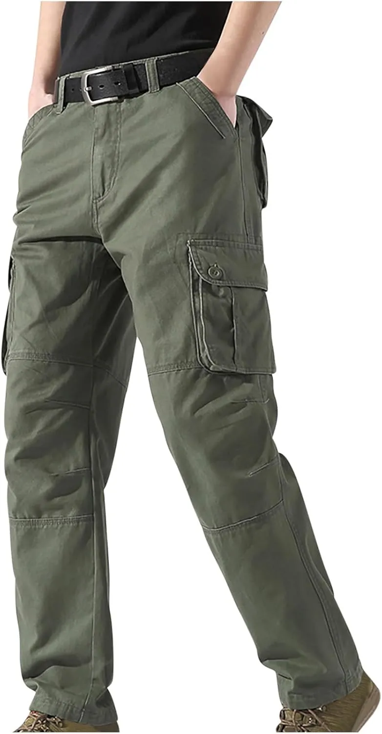 Quick Dry Lightweight Hiking Cargo Work Pants for Men Relaxed Fit Tactical Cargo Work Pants with Multi Pocket