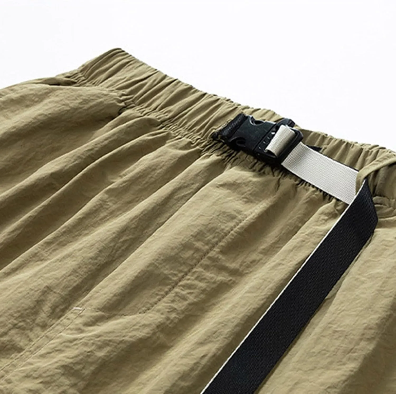 Quick Dry Men's Athletic Shorts Elastic Waist Relaxed Fit Casual Shorts Solid Lightweight Running Workout Shorts