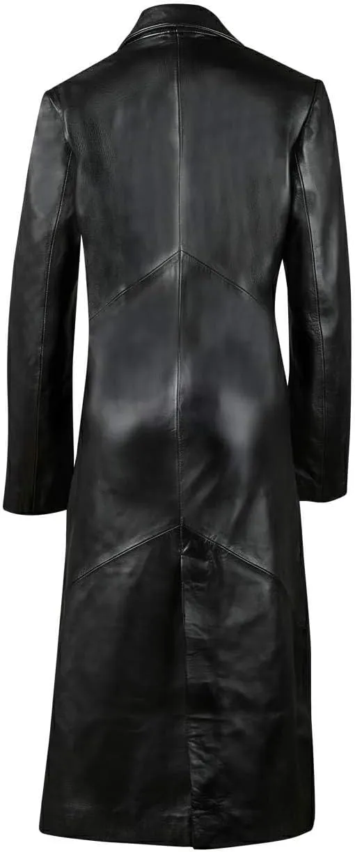 Real Leather Trench Coat, Supple Lambskin, Long Coat for Women | Trendy Overcoat