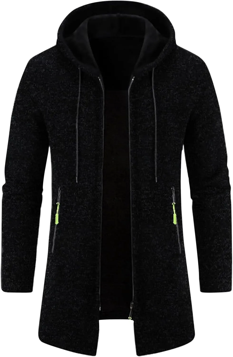 RTRDE Mens Coat Sweater Jackets Casual Knitted Cardigan Fleece Lined Full Zip Coat with Hood Novelty Jacket, M-3XL