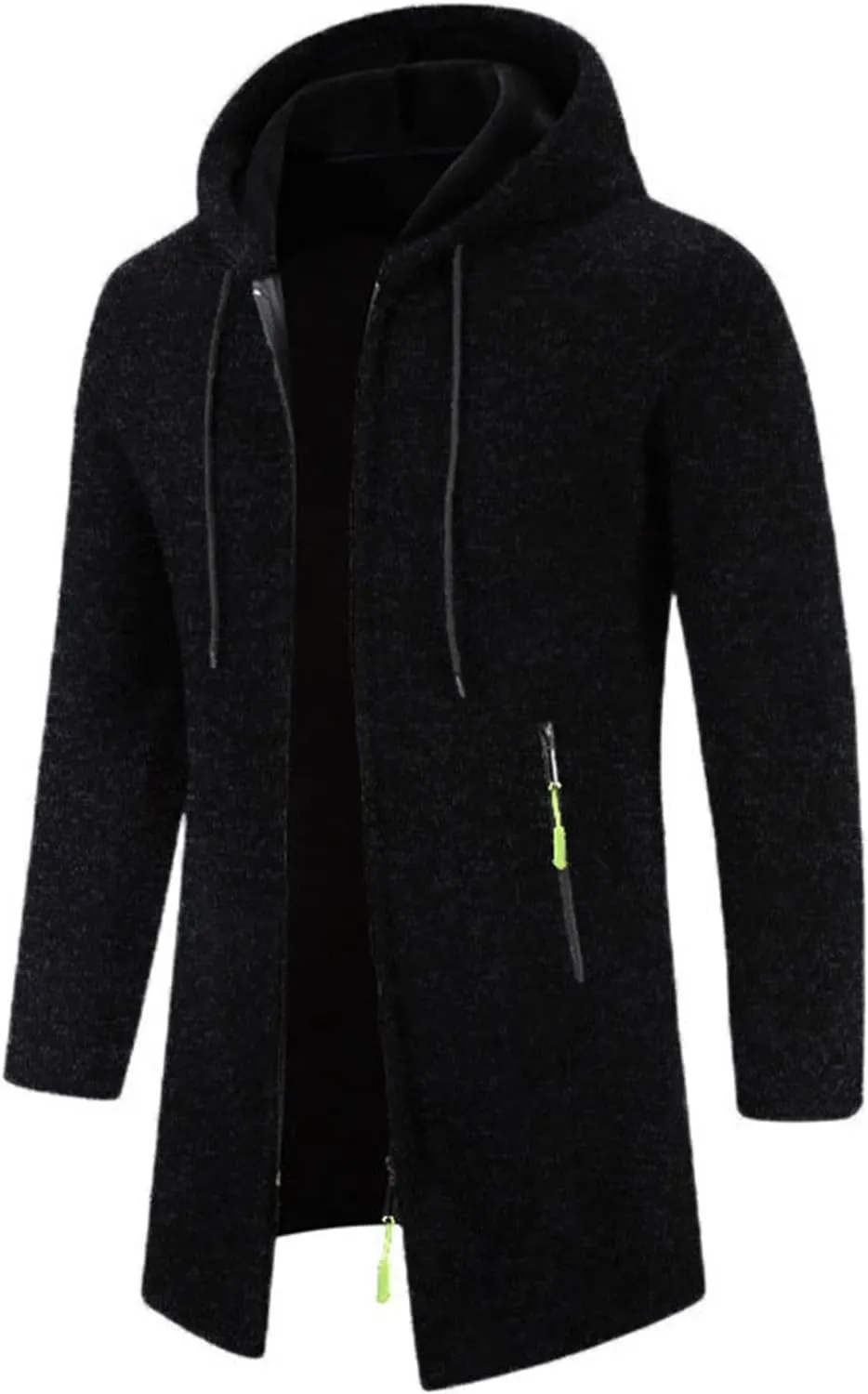 RTRDE Mens Coat Sweater Jackets Casual Knitted Cardigan Fleece Lined Full Zip Coat with Hood Novelty Jacket, M-3XL