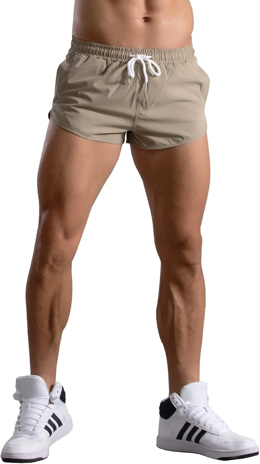 Running Shorts for Men Gym Athletic Workout Shorts Quick Dry 3 Inch Inseam Sweat Shorts with Pockets
