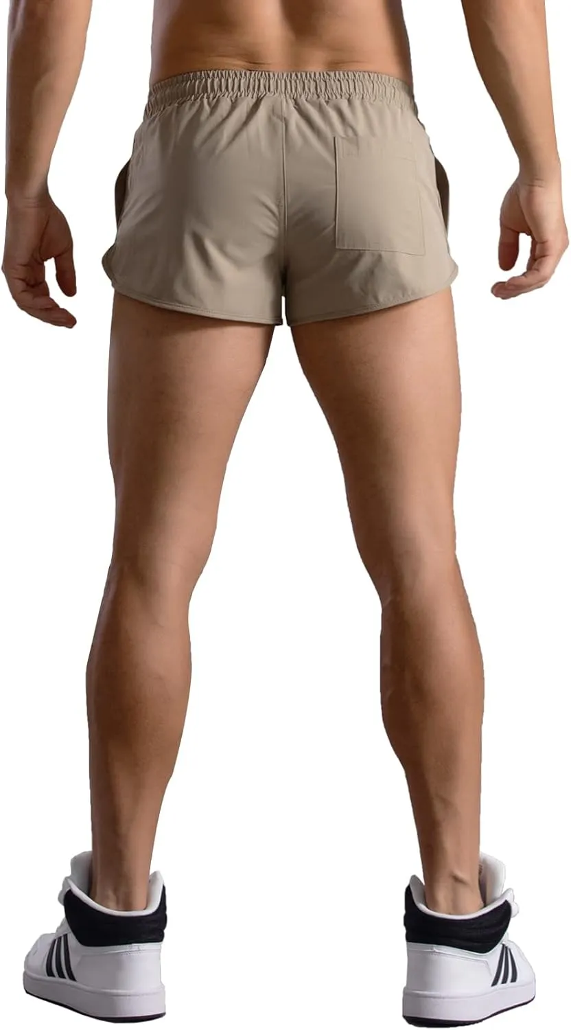 Running Shorts for Men Gym Athletic Workout Shorts Quick Dry 3 Inch Inseam Sweat Shorts with Pockets