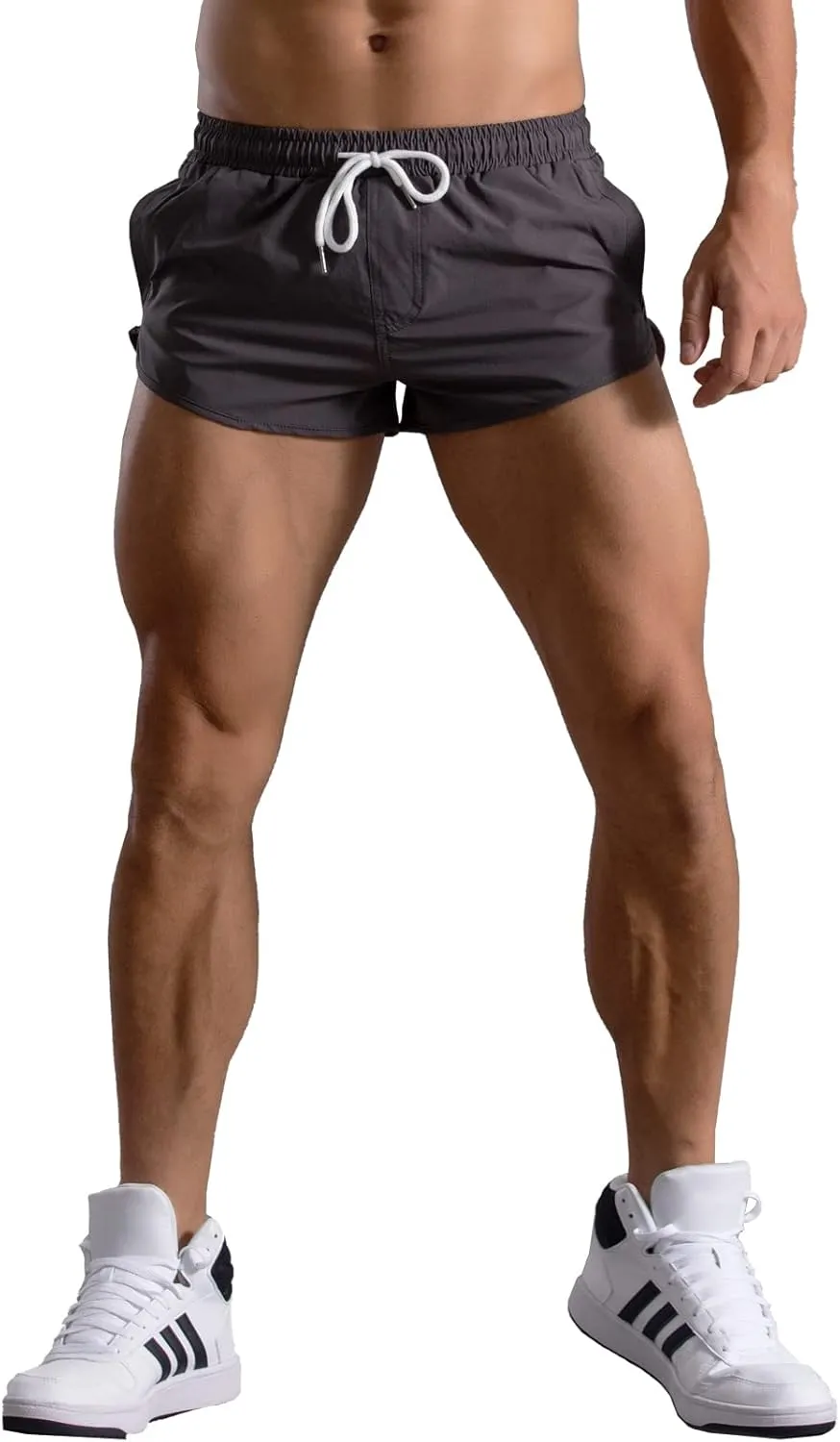 Running Shorts for Men Gym Athletic Workout Shorts Quick Dry 3 Inch Inseam Sweat Shorts with Pockets