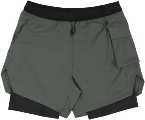 Running Shorts for Men Liner Lace up Elastic Waist Short Quick Dry Breathable Athletic Pants with Zipper Pockets