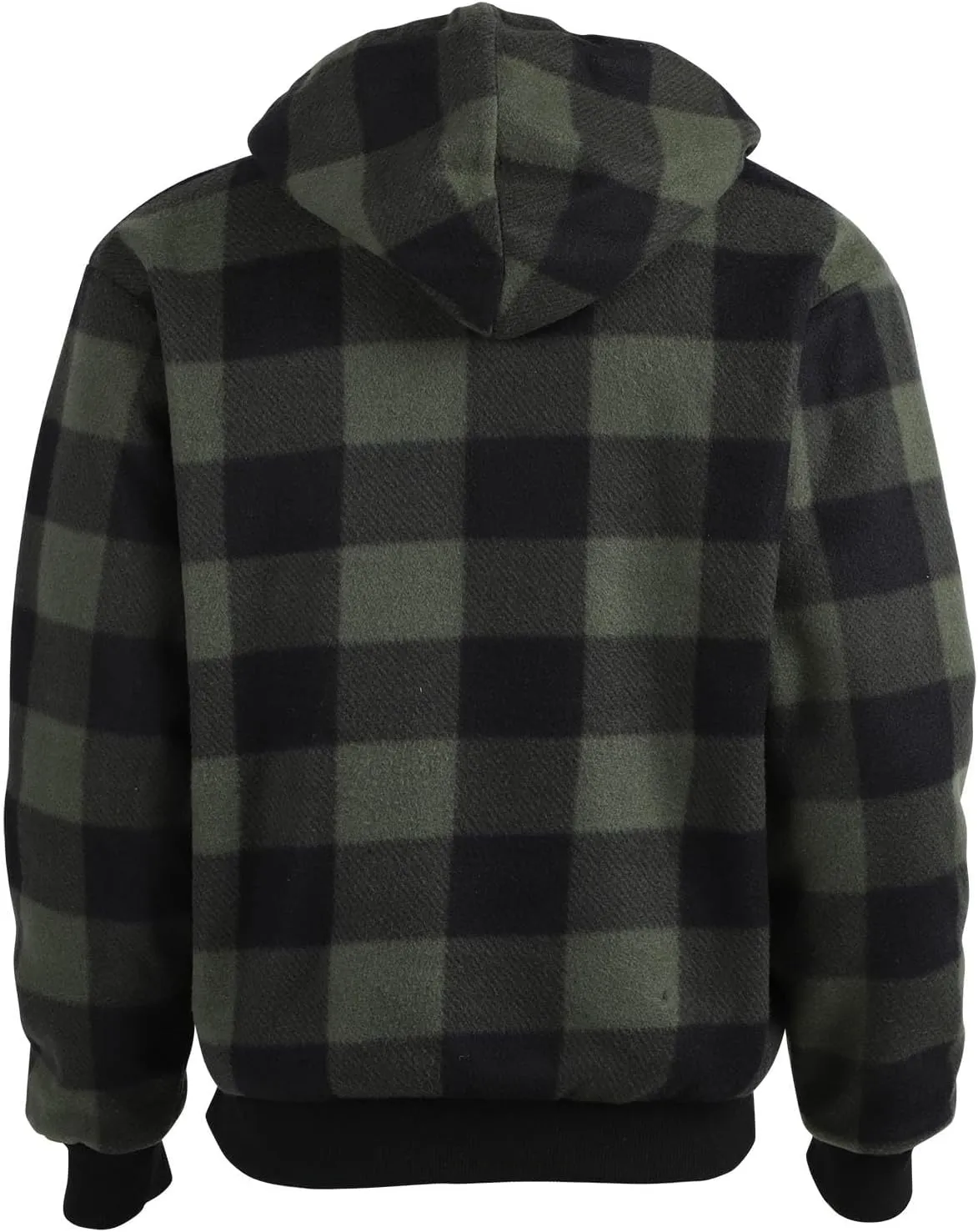 Sherpa Fleece Lined Hoodies for Men Heavy Thick Flannel Plaid Jacket Full Zip Up Winter Warm Sweatshirts Fashion Coat