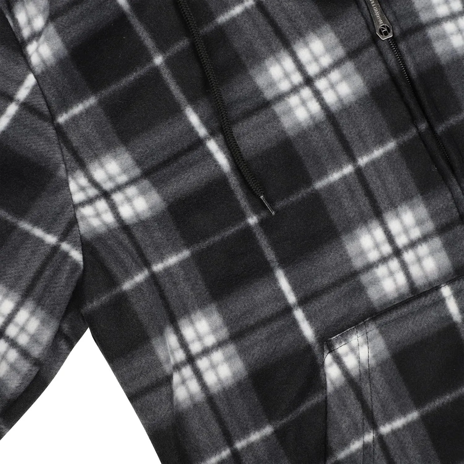 Sherpa Fleece Lined Hoodies for Men Heavy Thick Flannel Plaid Jacket Full Zip Up Winter Warm Sweatshirts Fashion Coat