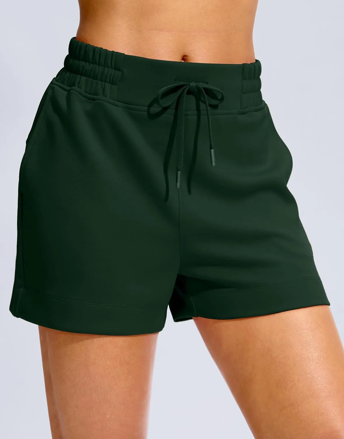 Soothfeel Women's Sweat Shorts High Waisted Drawstring 3" Athletic Workout Gym Summer Comfy Soft Lounge Casual Shorts