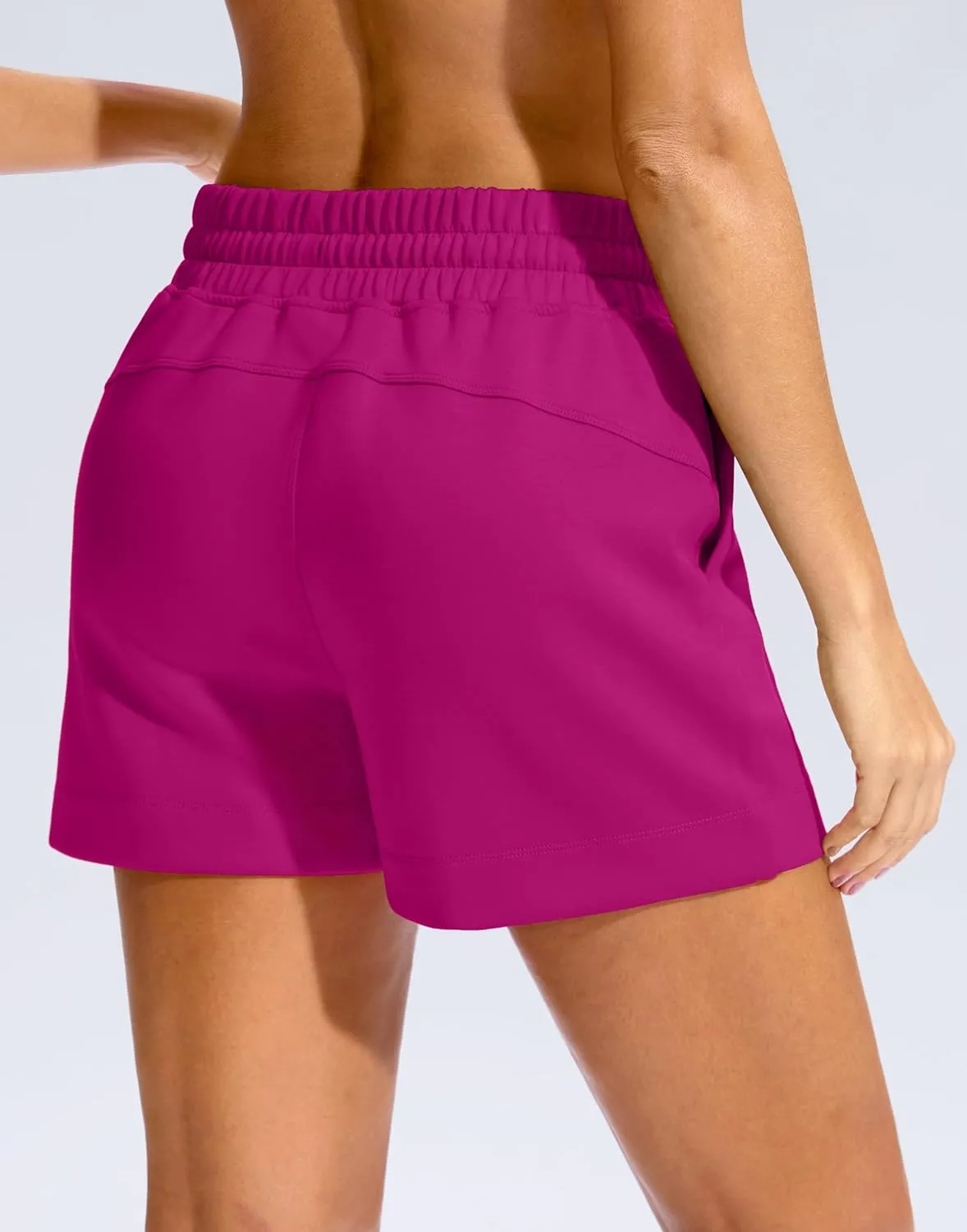 Soothfeel Women's Sweat Shorts High Waisted Drawstring 3" Athletic Workout Gym Summer Comfy Soft Lounge Casual Shorts