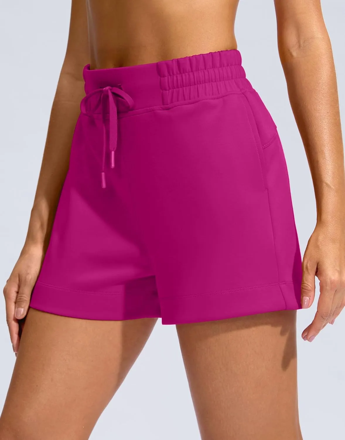 Soothfeel Women's Sweat Shorts High Waisted Drawstring 3" Athletic Workout Gym Summer Comfy Soft Lounge Casual Shorts