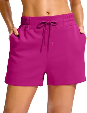 Soothfeel Women's Sweat Shorts High Waisted Drawstring 3" Athletic Workout Gym Summer Comfy Soft Lounge Casual Shorts