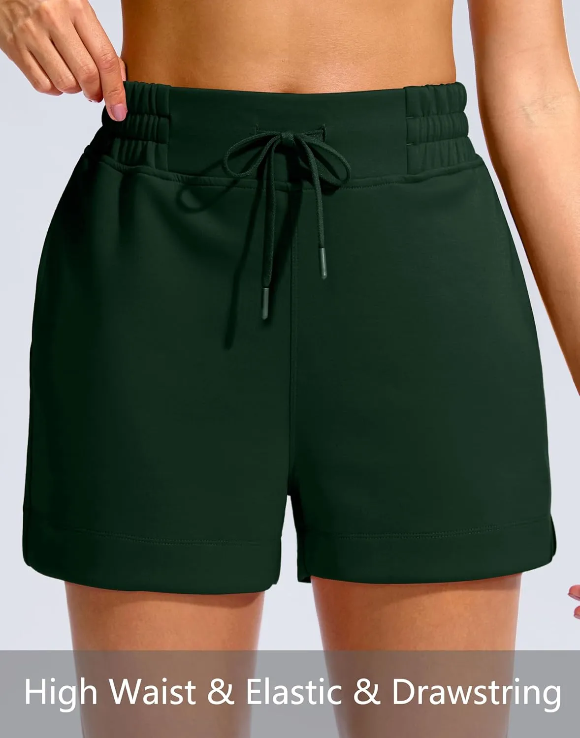 Soothfeel Women's Sweat Shorts High Waisted Drawstring 3" Athletic Workout Gym Summer Comfy Soft Lounge Casual Shorts