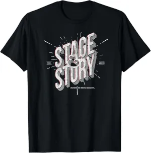 Stage & Story Vintage Distressed Graphic Tee T-Shirt