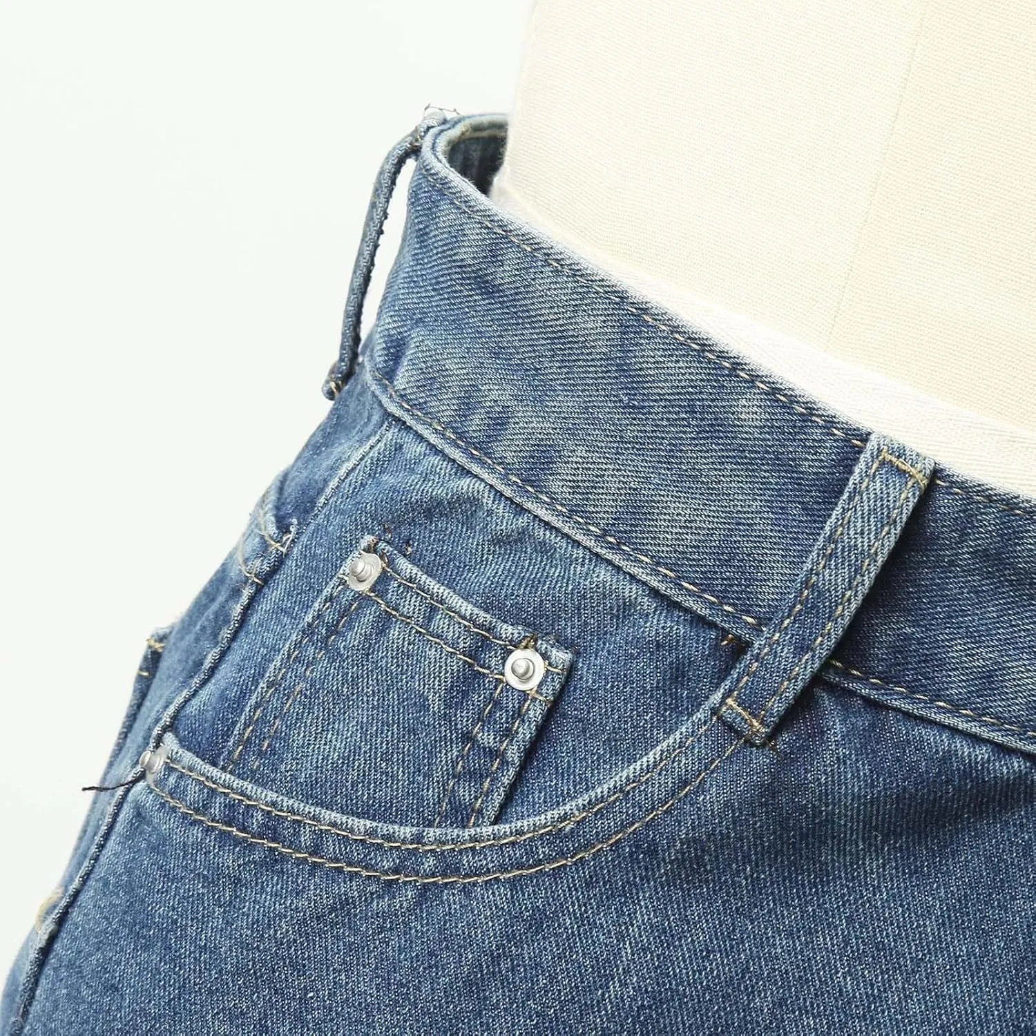 Straight Leg Jeans for Women High Waisted Boyfried Denim Pants Ripped Distressed with Pockets Baggy Jean Trousers