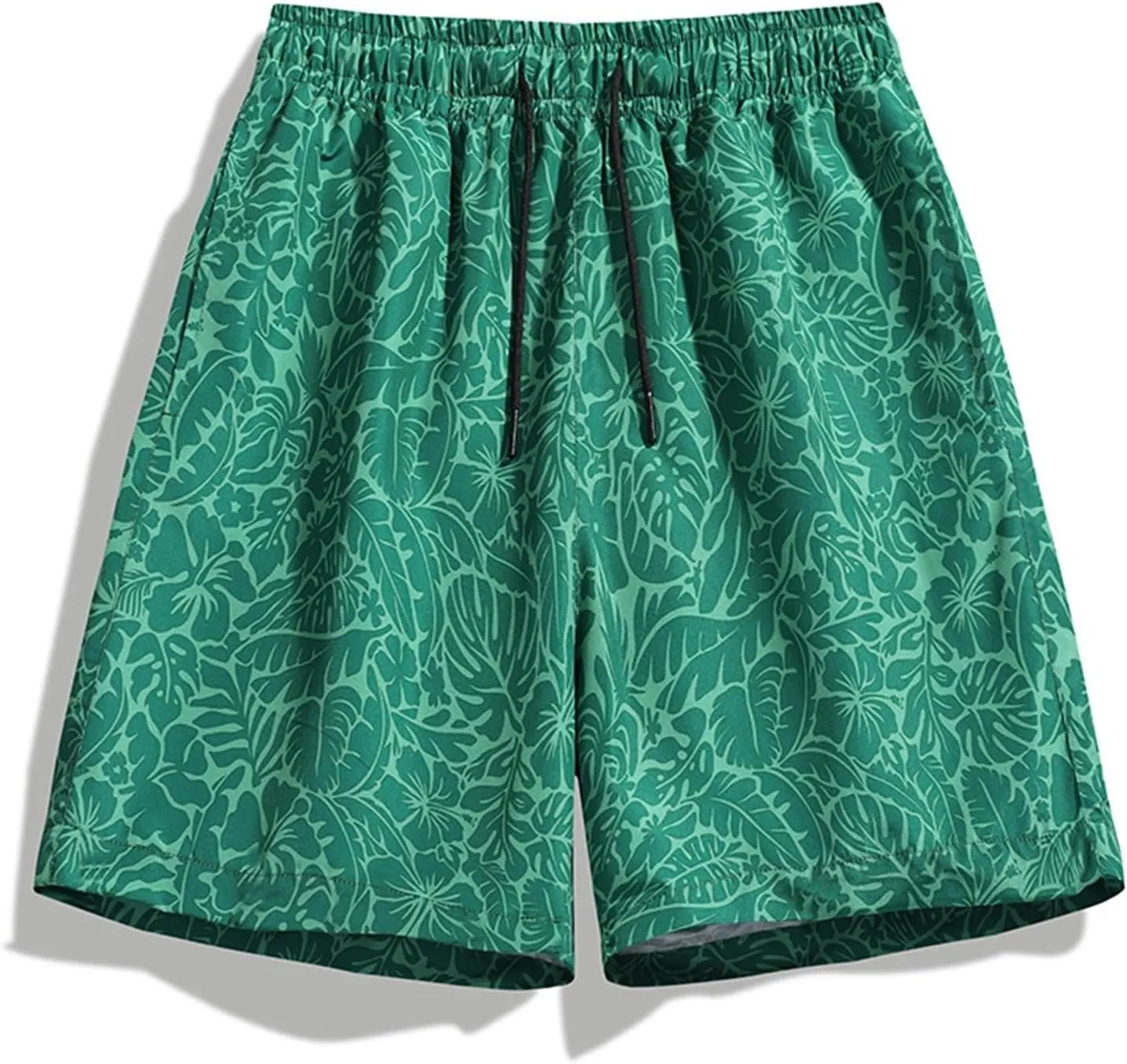 Summer Beach Shorts for Mens Fashion Printed Elastic Waist Drawstring Casual Pant Thin Loose Fit Vacation Park Shorts