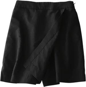 Summer Shorts for Women Loose Elastic High Waisted Shorts Solid Wide Leg Shorts Comfy Elegant Work Trouser Shorts