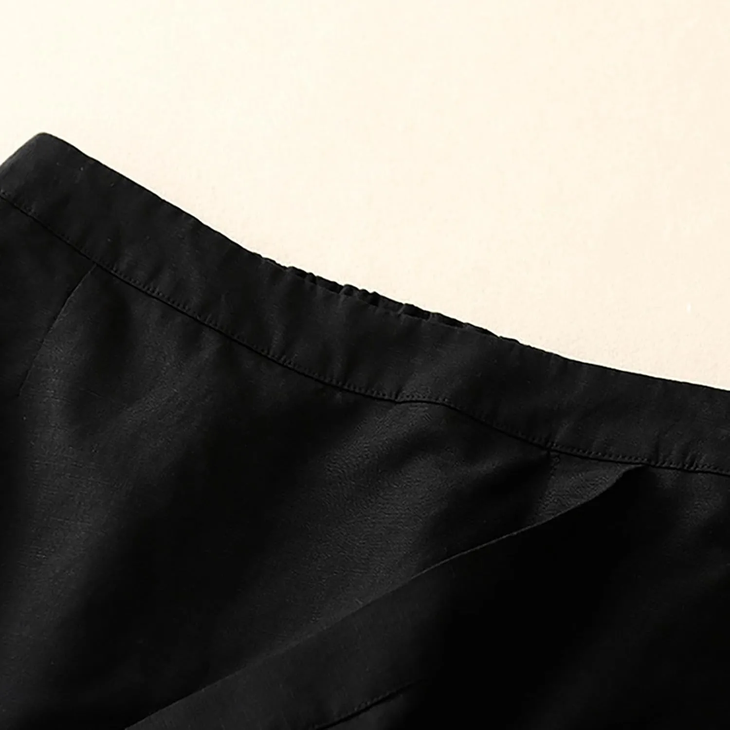 Summer Shorts for Women Loose Elastic High Waisted Shorts Solid Wide Leg Shorts Comfy Elegant Work Trouser Shorts