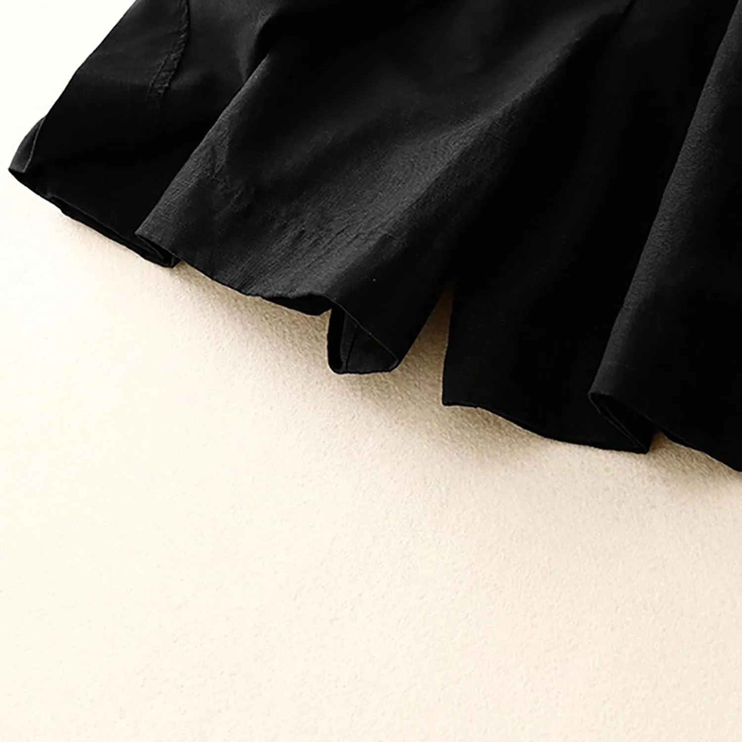 Summer Shorts for Women Loose Elastic High Waisted Shorts Solid Wide Leg Shorts Comfy Elegant Work Trouser Shorts