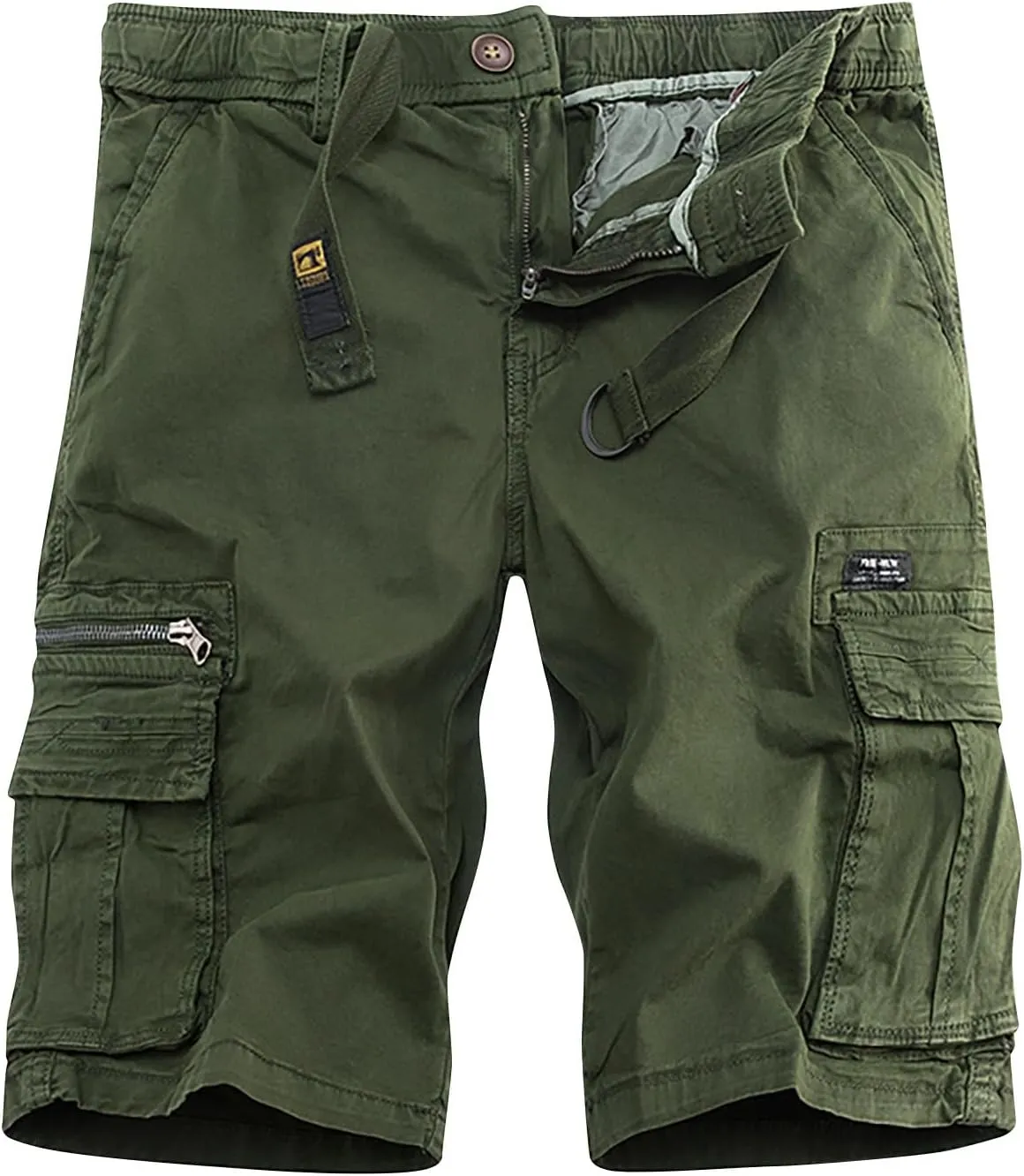 Summer Work Shorts Men's Twill Bermuda Cargo Shorts Casual Relaxed Camping Fishing Capris Pant with Multiple Pockets