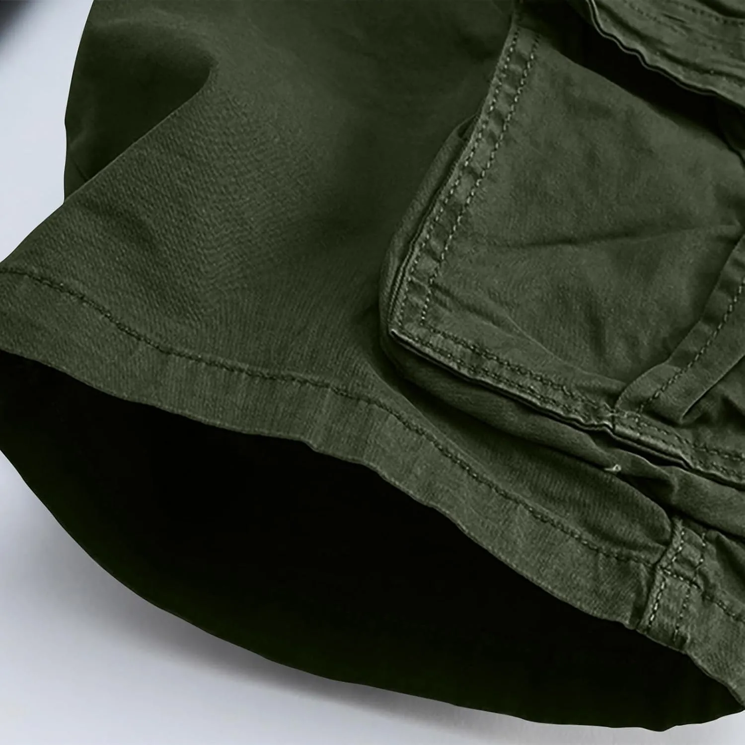 Summer Work Shorts Men's Twill Bermuda Cargo Shorts Casual Relaxed Camping Fishing Capris Pant with Multiple Pockets